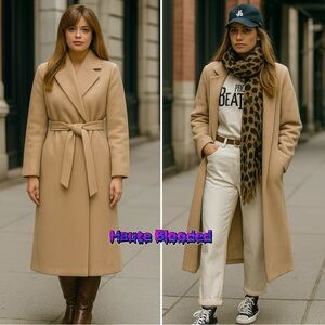 Lattelier Coat Wool Belt Robe Oversized Academia Minimalist Parisian Streetwear